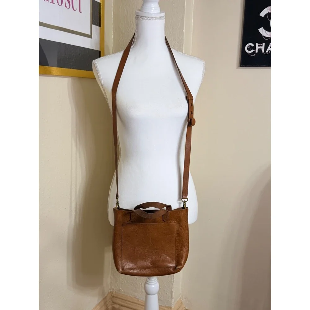 Madewell Small Transport Tote English Saddle Brown Leather Crossbody Bag Handbag